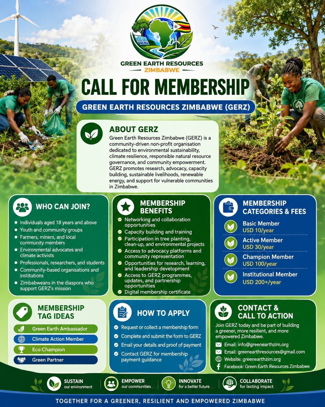  Join Membership with Green Earth Resources Zimbabwe 
